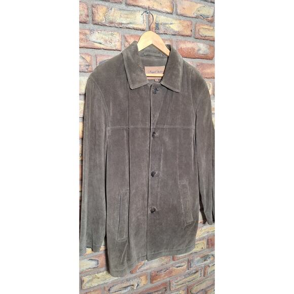 Newport Harbor- Olive Suede Jacket- men's size S- 4 button- excellent condition! - Picture 1 of 7